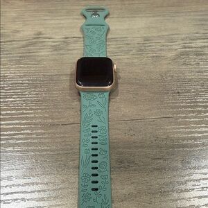 Smartwatch with Floral Green Band